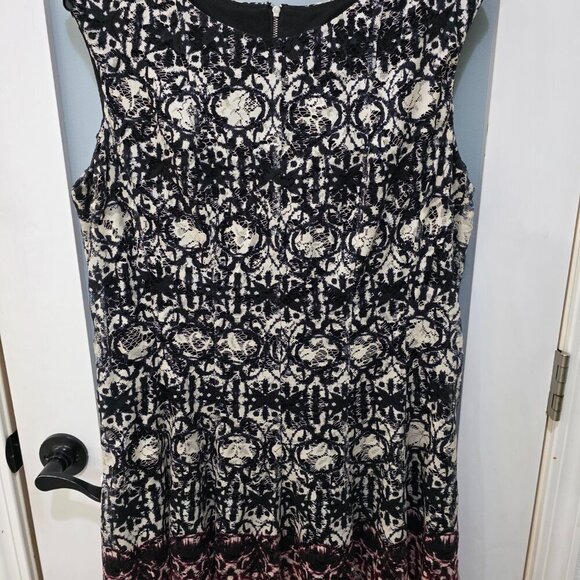Roz & Ali Black Multi Lace Overlay Dress Size 16 Sleeveless Party Cocktail - Picture 2 of 8